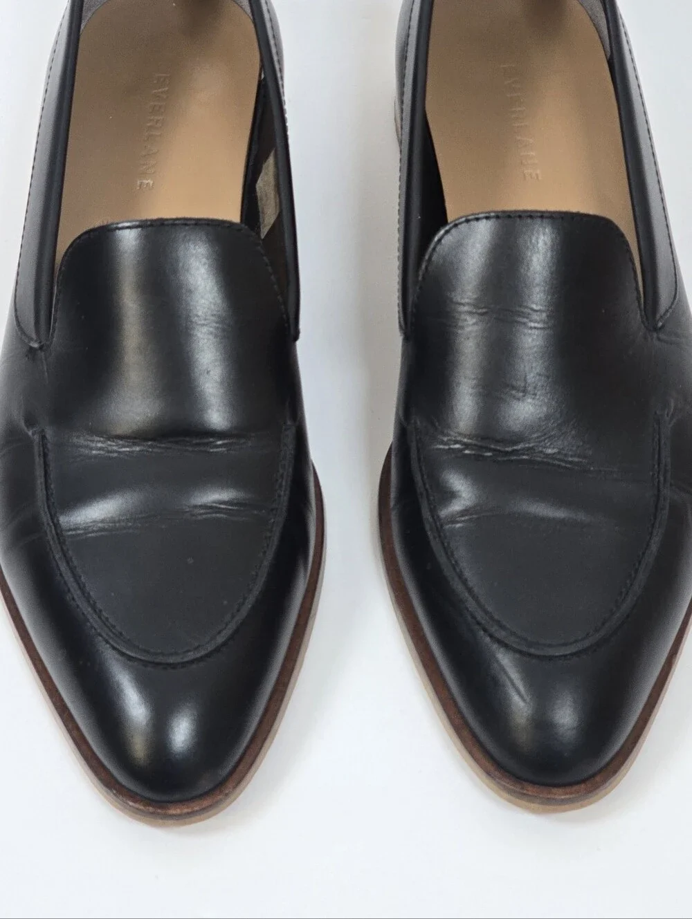 Everlane The Modern Loafer Black Italian Leather Sz.9.5 Pointed Toe Flats